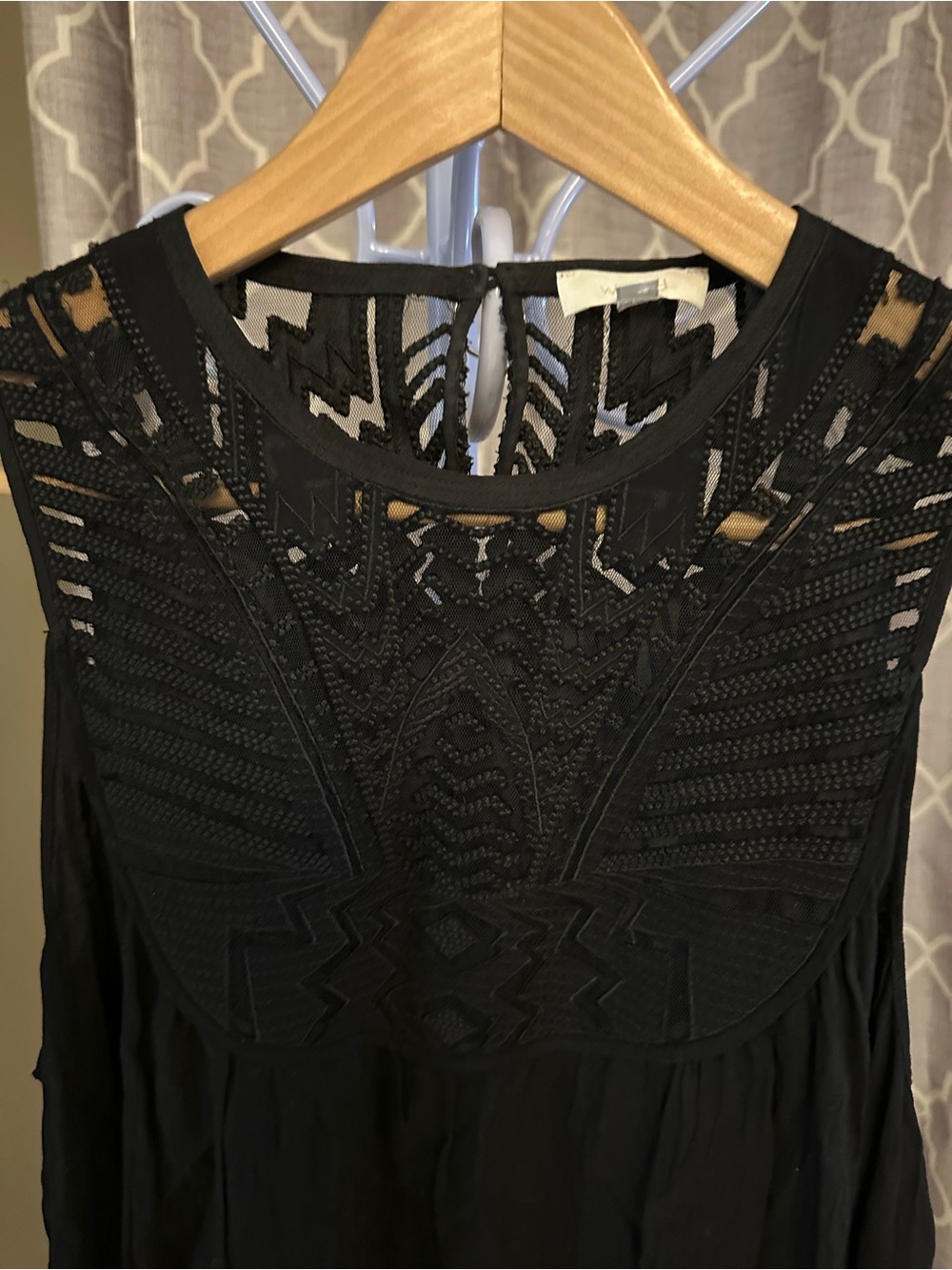 Wilfred Black and White Lace Overlay Dress